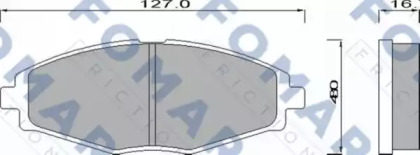 Комплект тормозных колодок (FOMAR Friction: FO 642281)