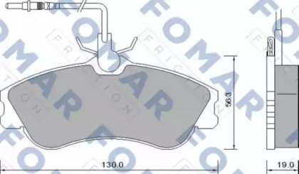 Комплект тормозных колодок (FOMAR Friction: FO 642681)