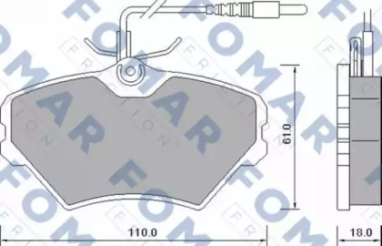 Комплект тормозных колодок (FOMAR Friction: FO 643681)