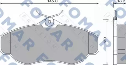 Комплект тормозных колодок (FOMAR Friction: FO 646981)