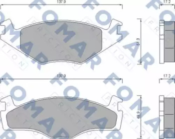 Комплект тормозных колодок (FOMAR Friction: FO 647481)