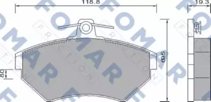 Комплект тормозных колодок (FOMAR Friction: FO 647681)