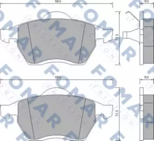 Комплект тормозных колодок (FOMAR Friction: FO 647981)