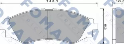 Комплект тормозных колодок (FOMAR Friction: FO 649781)