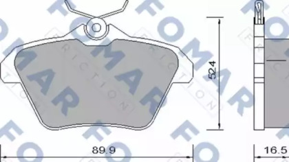 Комплект тормозных колодок (FOMAR Friction: FO 650081)