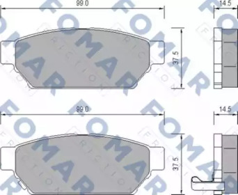 Комплект тормозных колодок (FOMAR Friction: FO 652781)