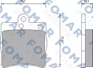 Комплект тормозных колодок (FOMAR Friction: FO 653581)