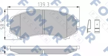 Комплект тормозных колодок (FOMAR Friction: FO 663681)