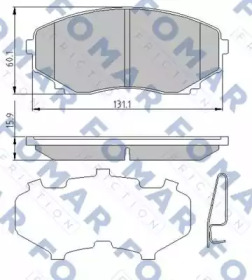 Комплект тормозных колодок (FOMAR Friction: FO 663781)