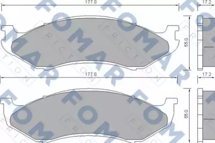 Комплект тормозных колодок (FOMAR Friction: FO 664681)