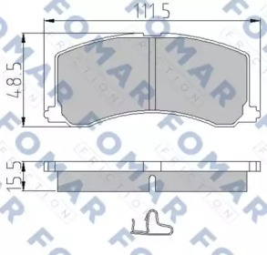 Комплект тормозных колодок (FOMAR Friction: FO 665381)