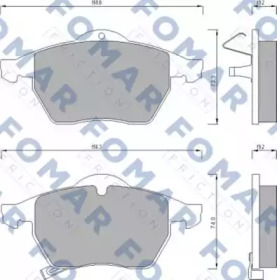 Комплект тормозных колодок (FOMAR Friction: FO 667181)