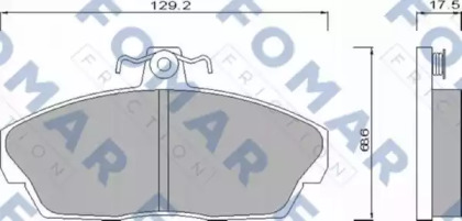 Комплект тормозных колодок (FOMAR Friction: FO 667981)