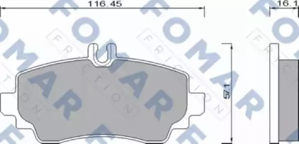 Комплект тормозных колодок (FOMAR Friction: FO 668581)