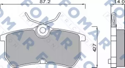 Комплект тормозных колодок (FOMAR Friction: FO 668781)