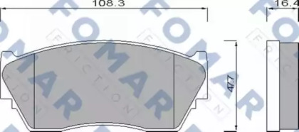 Комплект тормозных колодок (FOMAR Friction: FO 669281)