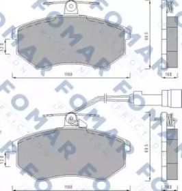 Комплект тормозных колодок (FOMAR Friction: FO 670281)