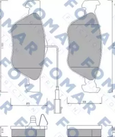 Комплект тормозных колодок (FOMAR Friction: FO 672881)