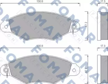 Комплект тормозных колодок (FOMAR Friction: FO 673281)