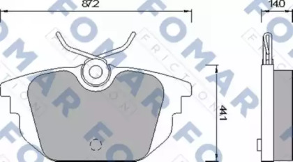 Комплект тормозных колодок (FOMAR Friction: FO 677581)