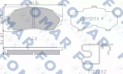 Комплект тормозных колодок (FOMAR Friction: FO 677981)