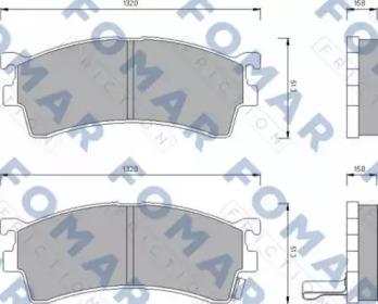 Комплект тормозных колодок (FOMAR Friction: FO 679881)