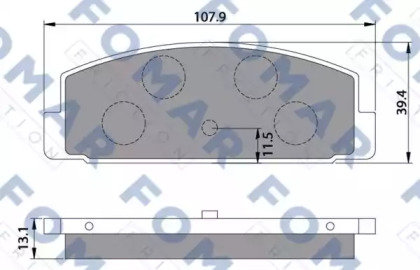 Комплект тормозных колодок (FOMAR Friction: FO 680181)