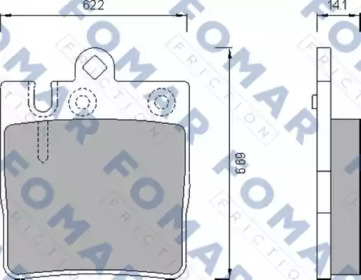 Комплект тормозных колодок (FOMAR Friction: FO 680281)