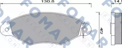 Комплект тормозных колодок (FOMAR Friction: FO 680981)