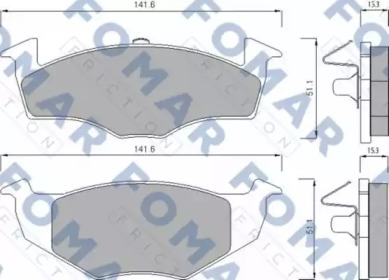 Комплект тормозных колодок (FOMAR Friction: FO 682581)