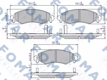 Комплект тормозных колодок (FOMAR Friction: FO 683181)