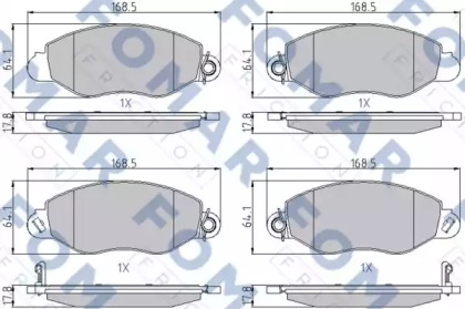 Комплект тормозных колодок (FOMAR Friction: FO 684781)