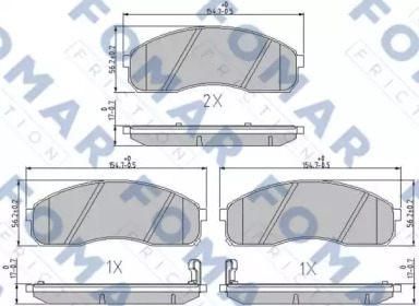 Комплект тормозных колодок (FOMAR Friction: FO 685981)