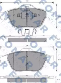 Комплект тормозных колодок (FOMAR Friction: FO 686281)