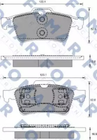 Комплект тормозных колодок (FOMAR Friction: FO 686781)