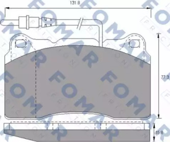 Комплект тормозных колодок (FOMAR Friction: FO 687481)