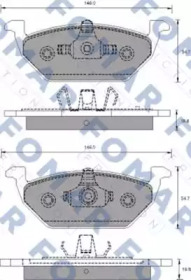 Комплект тормозных колодок (FOMAR Friction: FO 687681)