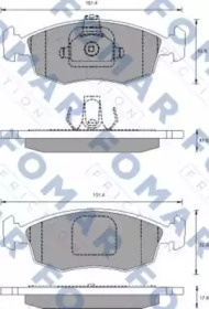 Комплект тормозных колодок (FOMAR Friction: FO 688381)