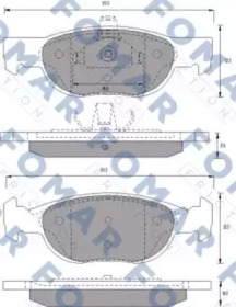 Комплект тормозных колодок (FOMAR Friction: FO 688481)