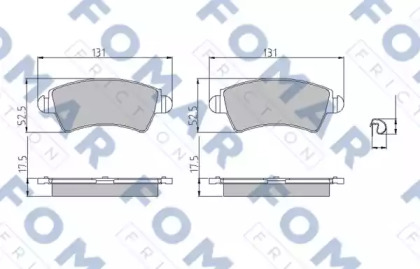 Комплект тормозных колодок (FOMAR Friction: FO 689381)