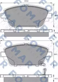 Комплект тормозных колодок (FOMAR Friction: FO 690081)