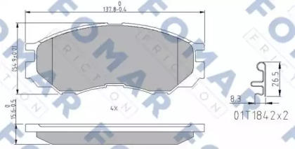 Комплект тормозных колодок (FOMAR Friction: FO 690781)