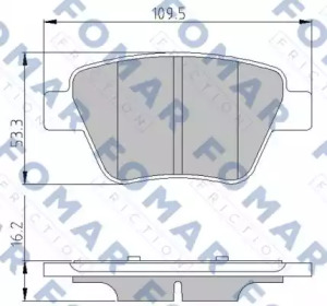 Комплект тормозных колодок (FOMAR Friction: FO 691581)