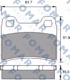 Комплект тормозных колодок (FOMAR Friction: FO 692481)