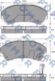 Комплект тормозных колодок (FOMAR Friction: FO 692981)