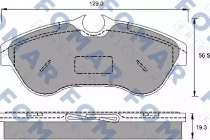 Комплект тормозных колодок (FOMAR Friction: FO 693681)