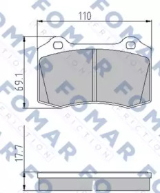 Комплект тормозных колодок (FOMAR Friction: FO 699184)