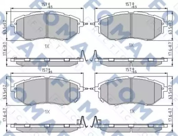 Комплект тормозных колодок (FOMAR Friction: FO 699581)