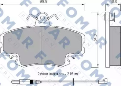 Комплект тормозных колодок (FOMAR Friction: FO 724281)