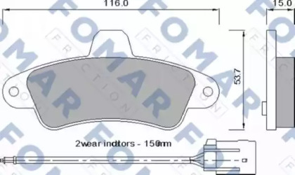 Комплект тормозных колодок (FOMAR Friction: FO 725081)